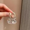Silver Needle Zircon Star Flower Tassel Stud Earrings - Elegant and Fashionable Women's Accessory