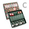 Christmas Spoon Set Cute Coffee Spoon Creative Stirring Spoon Fork Dessert Fork Christmas Gift Box Cutlery 4-Piece