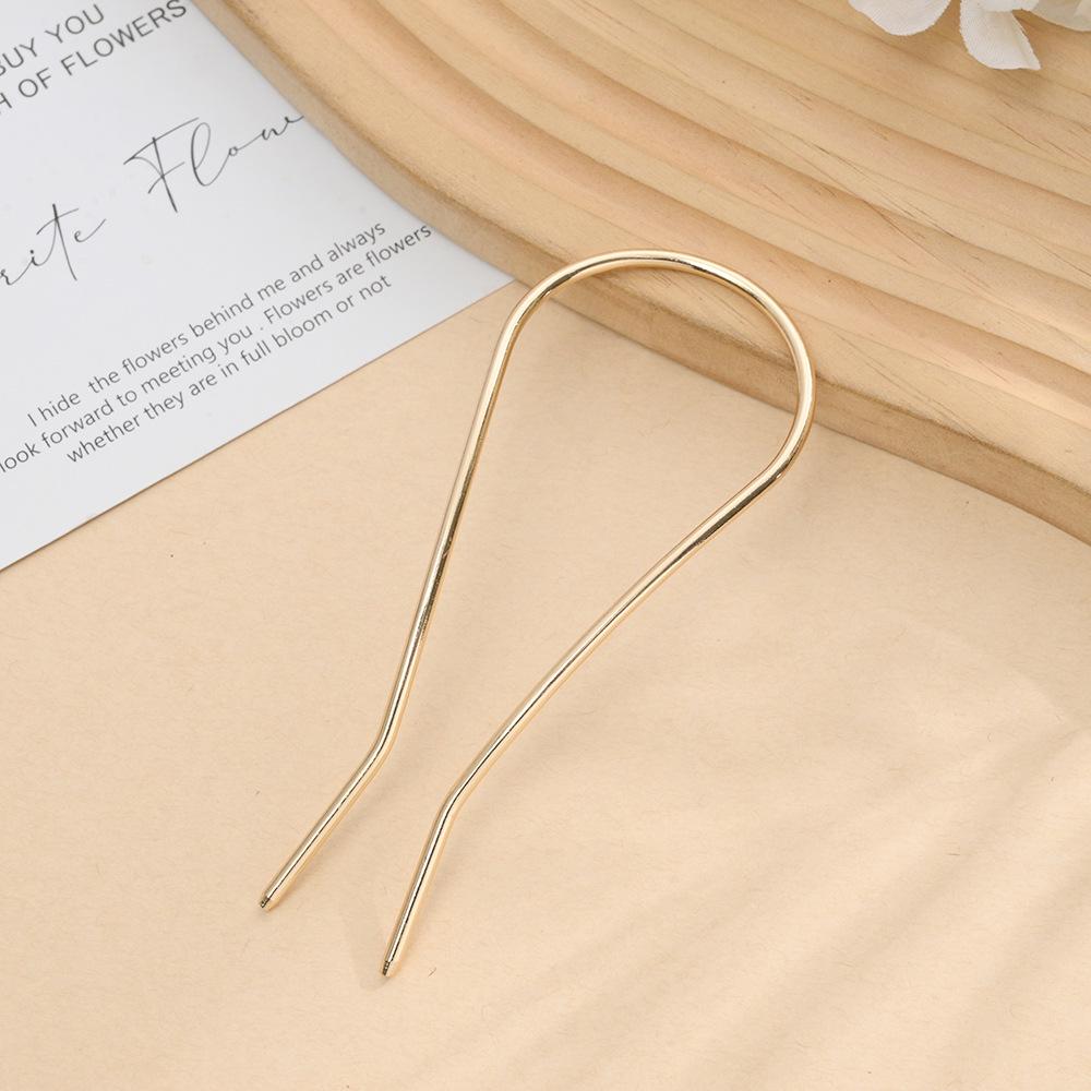 Nouvelles épingles à cheveux simples en forme de U, épingles à cheveux, bâtonnets à cheveux en métal, pinces à cheveux géométriques, accessoires pour cheveux fashion, bijoux pour femmes, couvre-chef