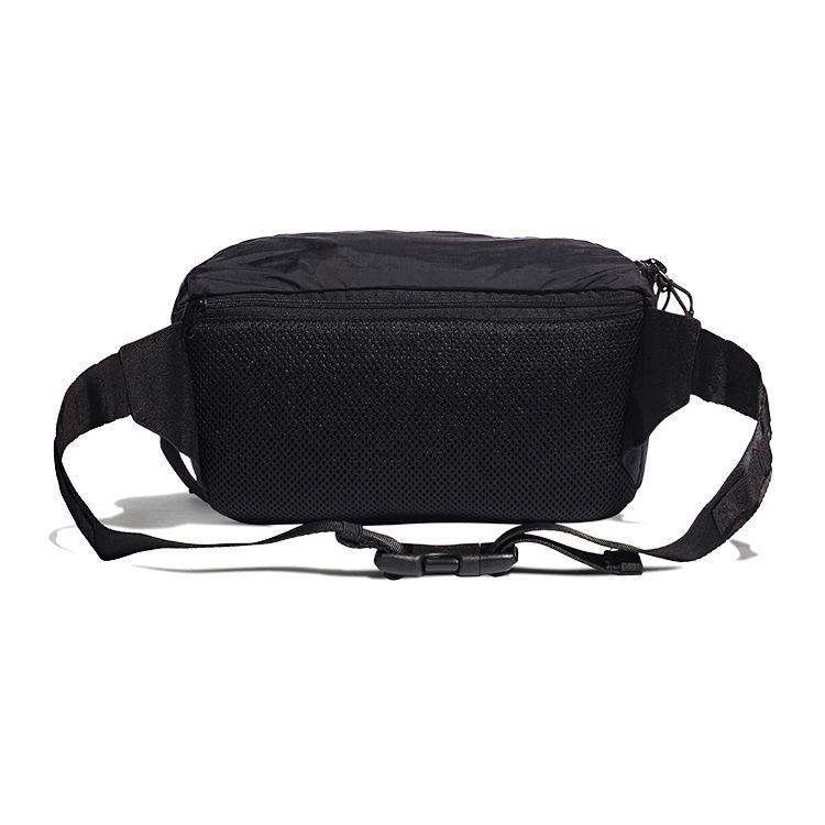 adidas Originals Trefoil Logo Print Zipper Nylon Chest Bag Unisex Bags Black GN2187
