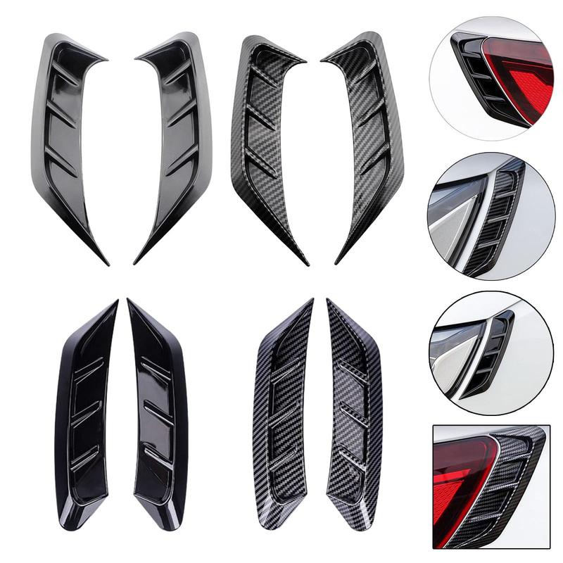 2Pcs Car Headlight Eyebrow Stickers Self Adhesive Taillamp Decoration Headlamp Eyebrow Cover for Auto Vehicle Automotive