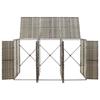 VidaXL Triple Bin Shelter Grey 207x80x117 Cm Woven Resin 319866