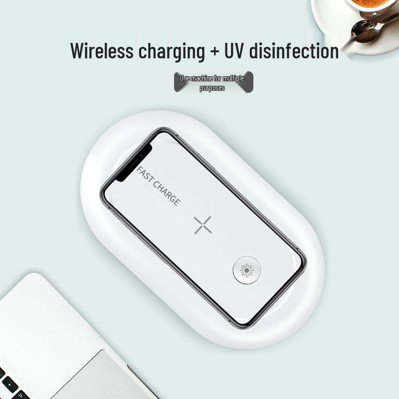 

Стерилизационная коробка с беспроводной быстрой зарядкой, функциями УФ, озона и ароматерапии для мобильных телефонов For Wireless Charging Phones белый