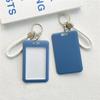 Multicolor Matte Plastic Id Card Holder Wrist Lanyard Scratch Resistant Shell For Students Office Workers Access Cards