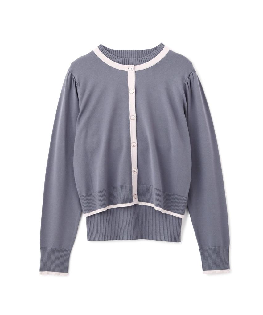 Proportion Body Dressing Ensemble Knit Sweater In Blue and Ecru Women's Two-Color