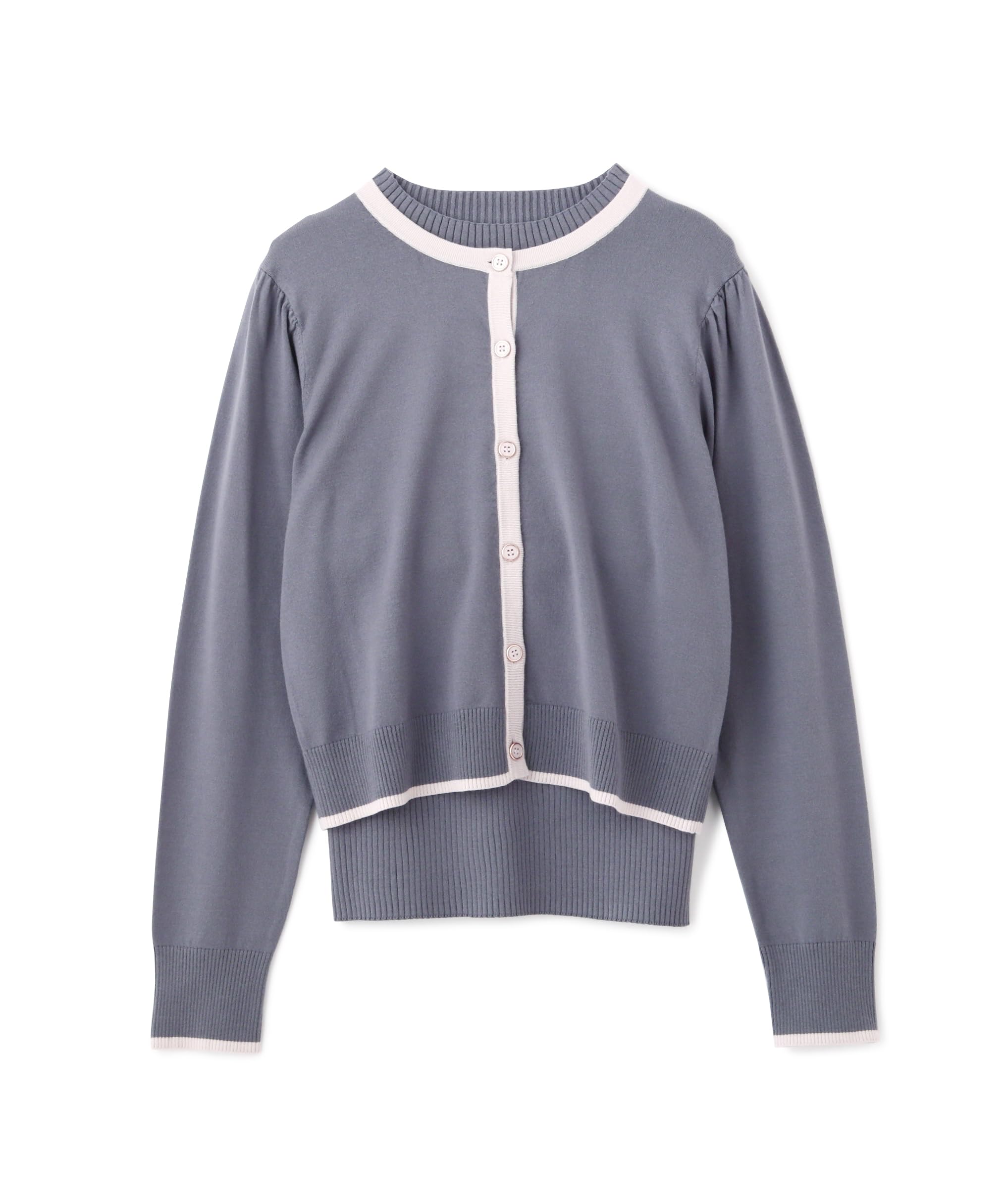 

Proportion Body Dressing Ensemble Knit Sweater in Blue and Ecru Women s Two-Color