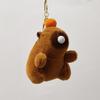 Creative Kapibala Keychain Pendant That Can Spit Bubbles Cute Capybara Schoolbag Hanging Ornament Grab Machine Doll