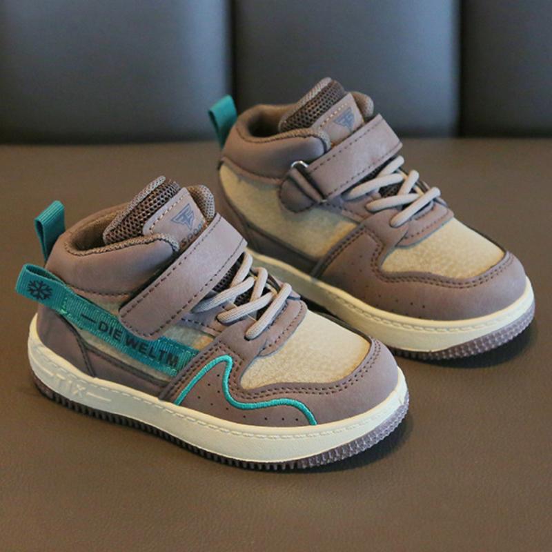 

Дитяче спортивне взуття, весняно-осіннє повсякденне взуття для хлопчиків і дівчаток, високі кеди для дітей малого та середнього віку 26 кавовий