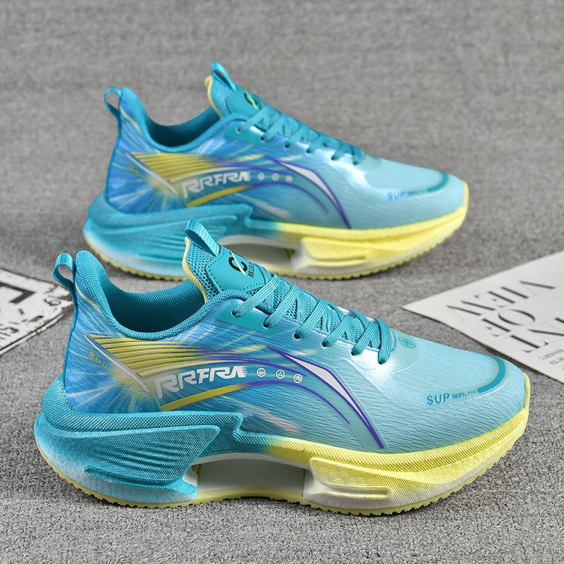 

Guochao кроссовки для старшеклассников, непревзойденная подошва из карбоновой пластины, амортизация, для бега трусцой, для бега на длинные дистанции, марафон, попкорн h 44 озеро синий