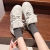 Ugly Cute Thick-soled Flip-top German Training Shoes Women's 2025 Spring New Versatile Casual Sports Shoes Forrest Gump Shoes Lace-up Little White Sh