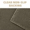 Ultra-Absorbent Waffle Bath Mat - Non-Slip, Machine Washable with Tassels, Rubber Backed Polyester Blend Rug for Bathroom Floor