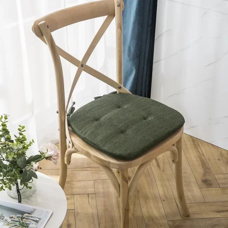 Chair Cushion with Straps Multi Color Dining Room Chair Cushions for Dining Chairs Sponge Seat Cushion Outdoor Garden Cushions