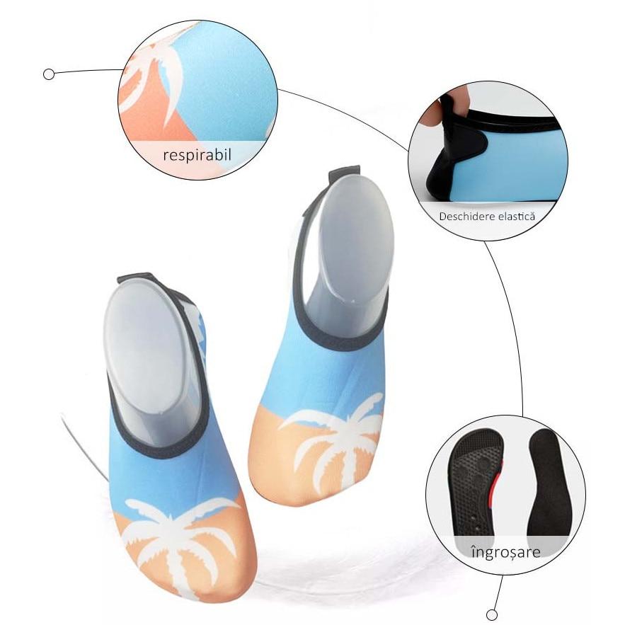 Parent-Child Beach Shoes Water Shoes Quick-Dry Breathable Anti-Slip Outdoor Aqua Shoes Kids Size 32-33 Nature Pattern Ultra Lightweight