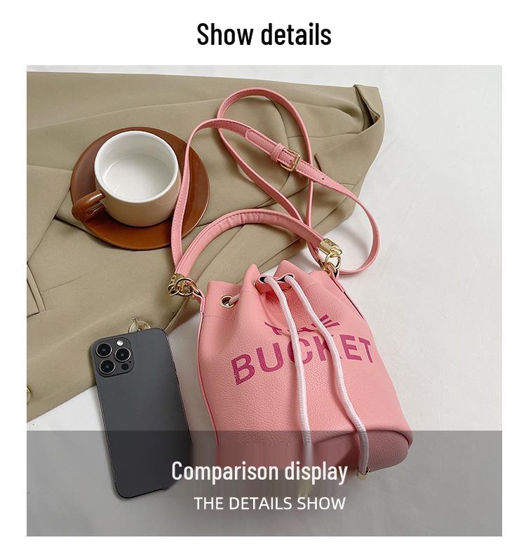 Women's Retro Fashion Bucket Bag - Single Shoulder & Crossbody Handbag