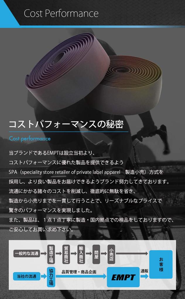 EMPT EVA Road Bar Tape Cushioned EVA Bar Tape for Fixed and Drop Includes End Caps and End Tape ES-JHT020, Road, Gear, Handlebars, (Carbon-Look