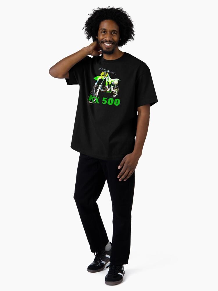 Cross Road KX 500 Motocross, Vintage Dirt Bike, Green Dirt Bike, Motocross Oversized Unisex T-Shirt