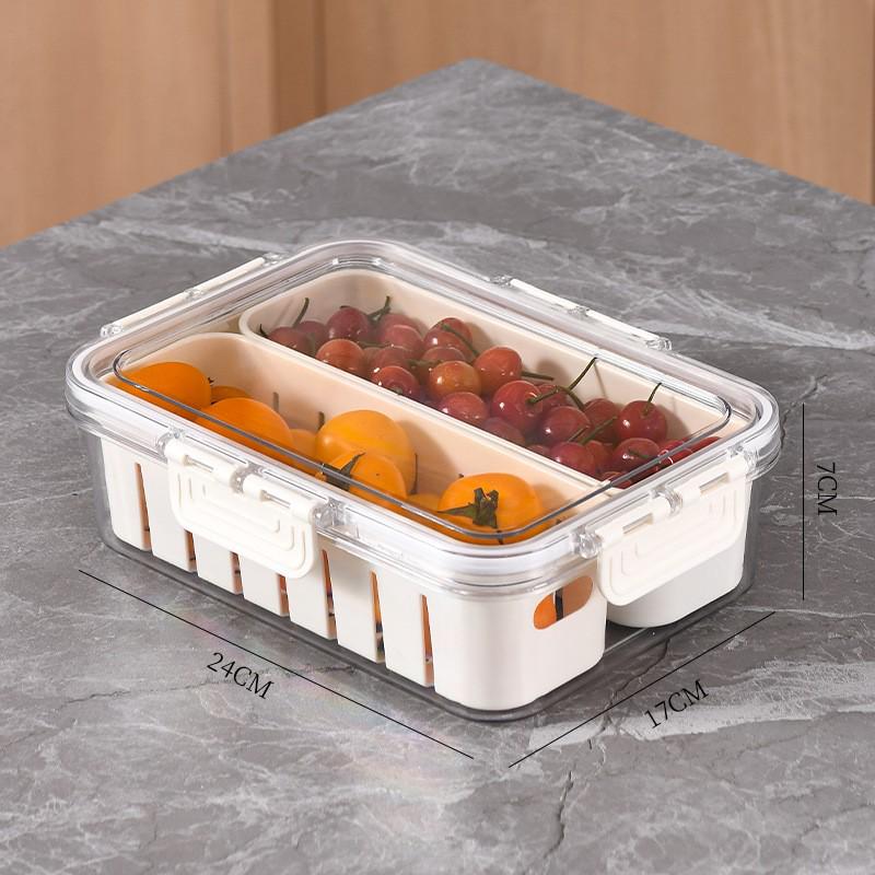 Portable Multi-Compartment Spice and Fruit Storage Box