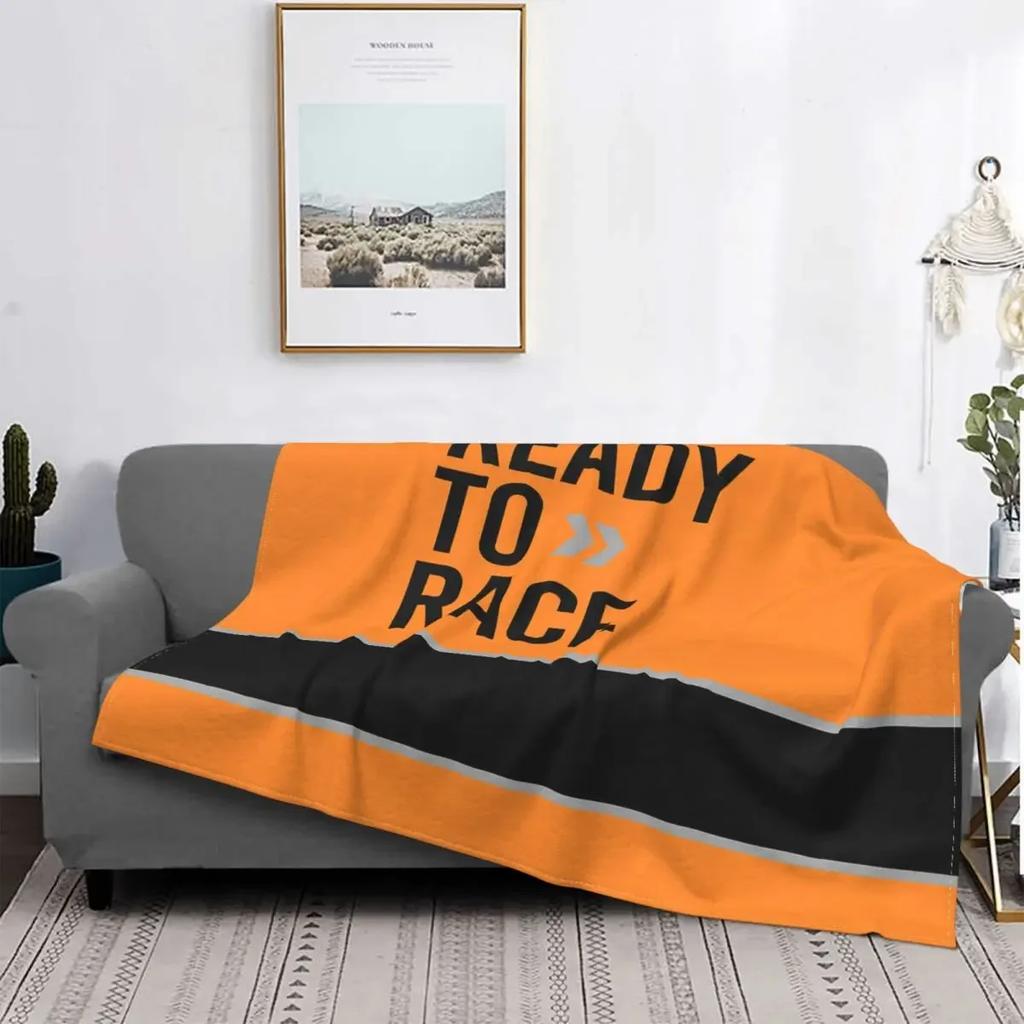 Ready To Race Blanket Soft Fleece Warm Flannel Enduro Cross Motocross Bitumen Bike Life Throw Blankets for Sofa Bedding Quilt
