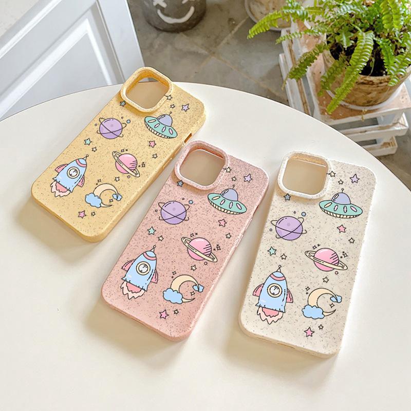 Mobile Phone Cases for iPhone 11 13 XR 15 Pro Max 12 14 Pro Max Case iPhone 16 7 Plus 8 Plus XS Max Degradable and Environmentally Friendly Anti-fall