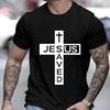Y2k T-shirts for Men Clothes Short Sleeve T-shirts for Men Women's Tops Woman Jesus Saved My Life Unisex Oversized T-shirt Tops