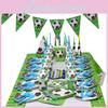 Football Theme Party Tableware Plates Napkins And Flags For Kids Birthday Celebration