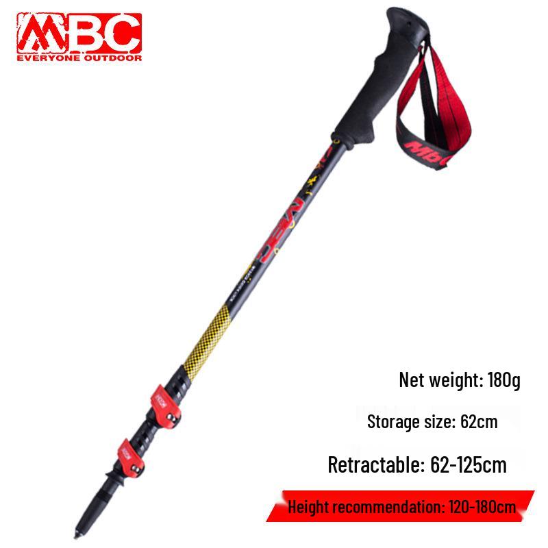 

MBC Telescopic Carbon Fiber Trekking Poles with External Lock for Hiking and Walking