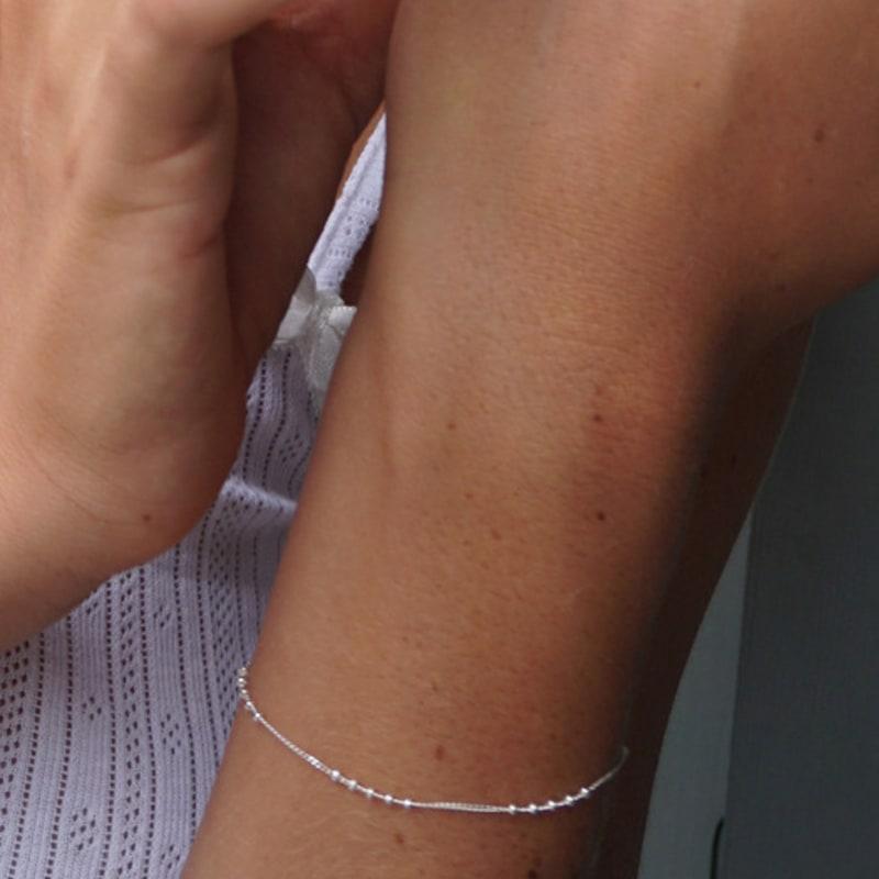 OURPIERRE CRIMP CHAIN BRACELET SILVER