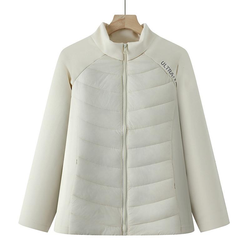 Women's clothing autumn and winter new warm splicing yoga jacket slim outdoor running sports cotton clothes