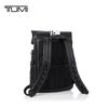 TUMI Men's Leather Business Laptop Backpack