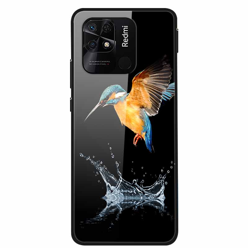 For Redmi 10C Case Luxury Tempered Glass Back Cover Hard Case For Xiaomi Redmi 10C 10 C Capa Redmi10C Shockproof Funda Coque