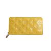 Ann Platt Zip Around Long Wallet Purse Empreinte Yellow M13699 Used