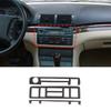 Carbon Fiber Central Console CD AC Cover Trim For BMW 3 Series E46 1998-2005