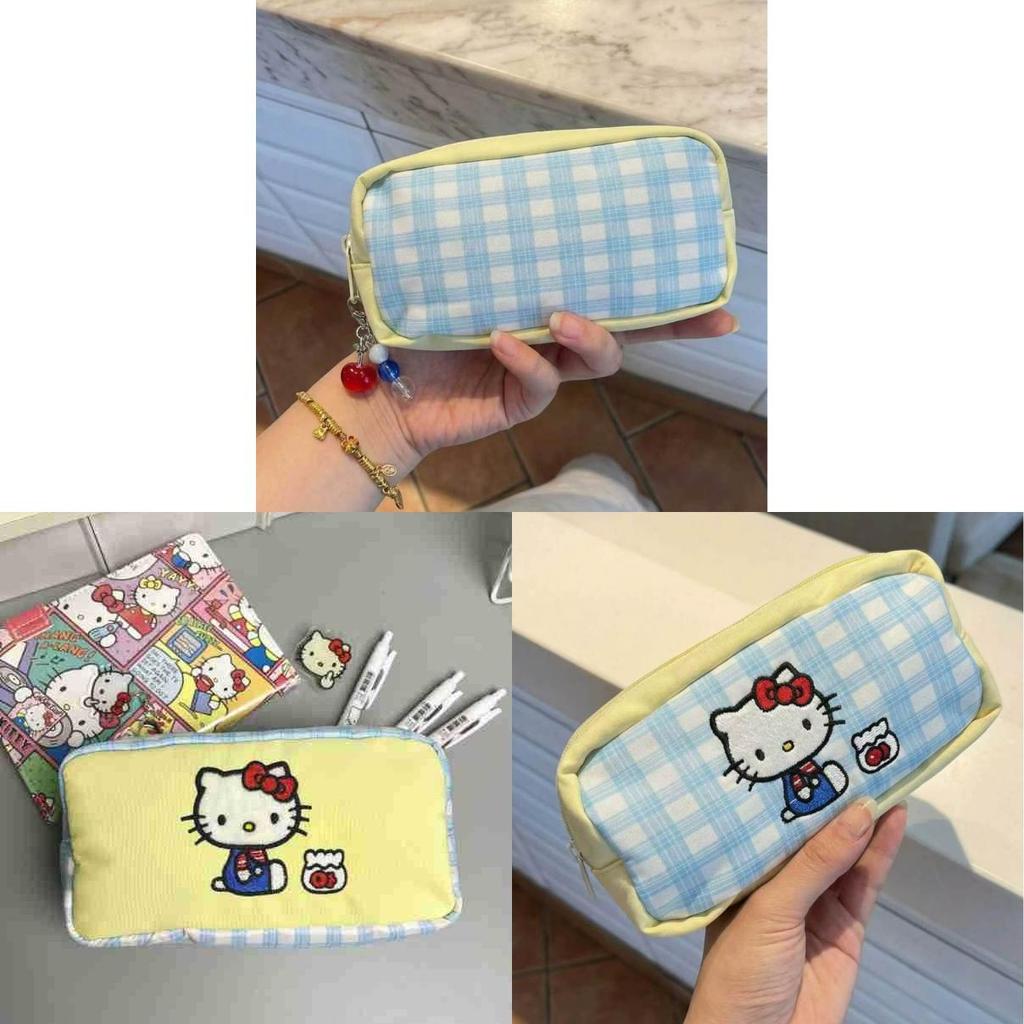 Kt Cat Student Pencil Case Large Capacity Cute Japanese Style Girls School Supplies Storage