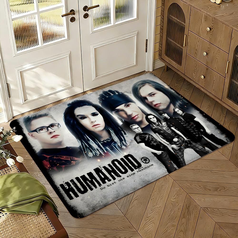 Guitarist T-Tom Kaulitz Singer Floor Mat Soft Thickened Absorbent Non-Slip Bedroom Living Room Door Mat Home Decor Flannel Rugs