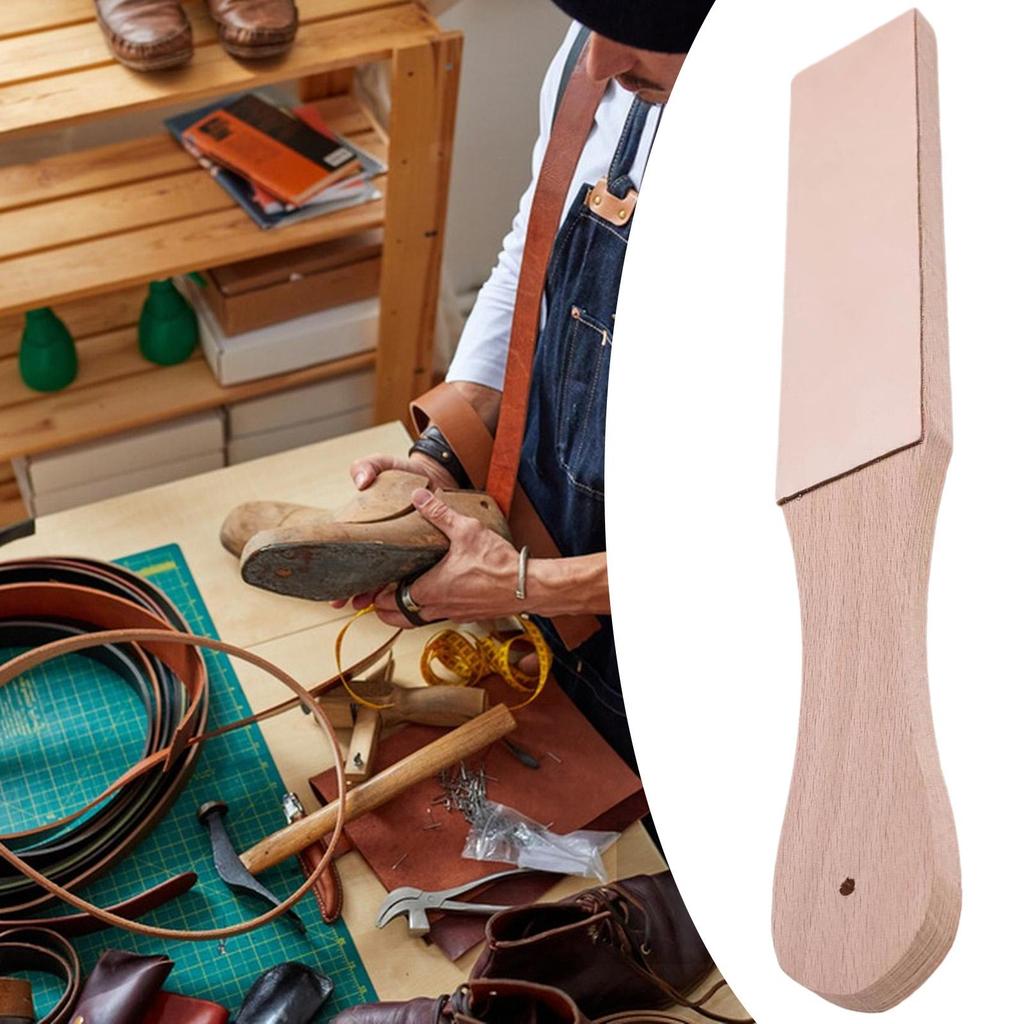 Wood Leather Sharpening Board Polishing Board Leather Knife Sharpener Sharpening Strop Tool Double Sided Polishing Board