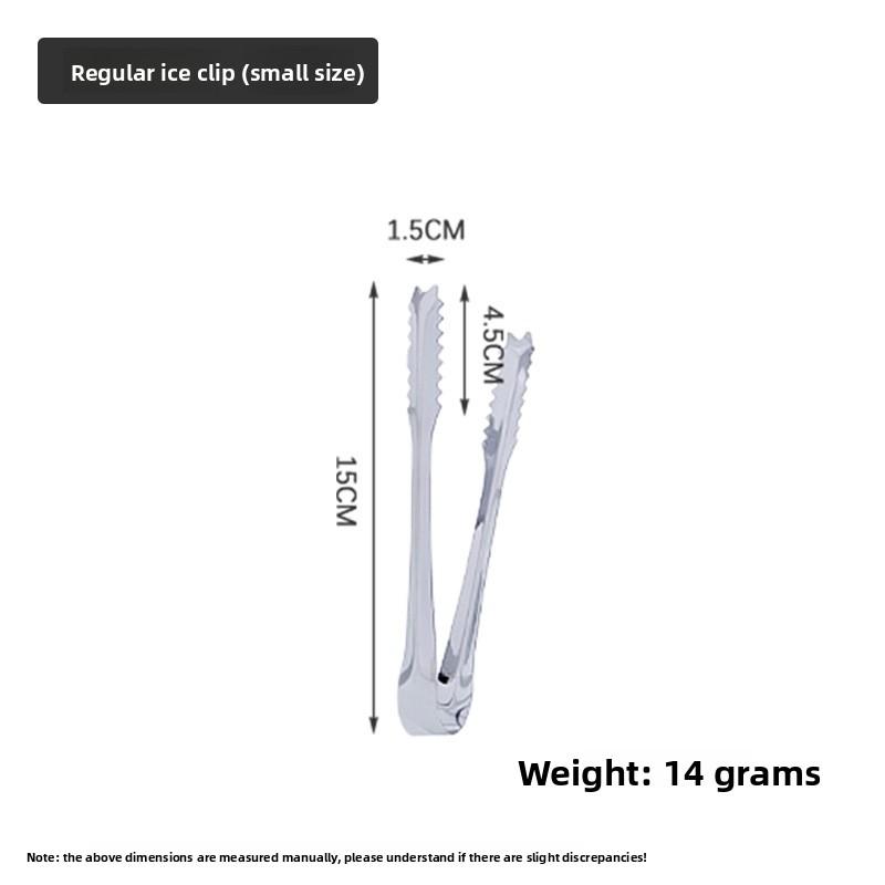 

Утолщенные щипцы для льда из нержавеющей стали, щипцы для кубиков льда, щипцы для ледяной крошки, щипцы для льда для еды, фруктов и кубиков сахара, маленький размер ice clip small, bagged