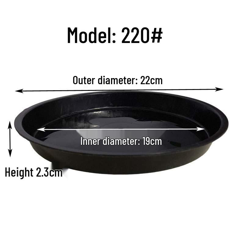 Thickened Round Plastic Flower Pot Water Tray - Large Draining Base for Succulents & Golden Pothos.