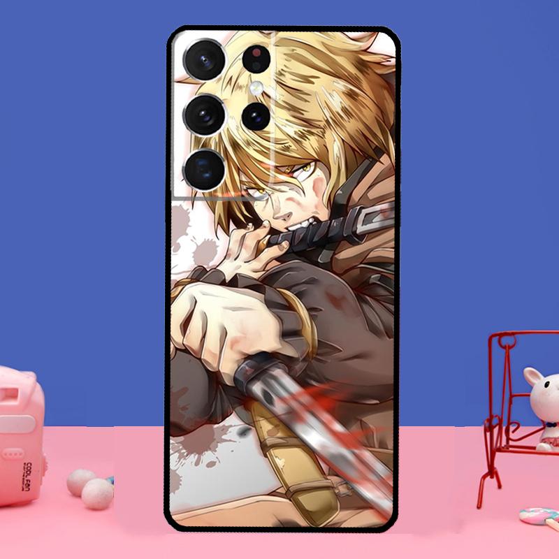 Thorfinn Vinland Saga Anime Phone Case For Samsung Galaxy S21 Ultra S20 FE S8 S9 S10 S22 Plus Note 20 Ultra Full Cover