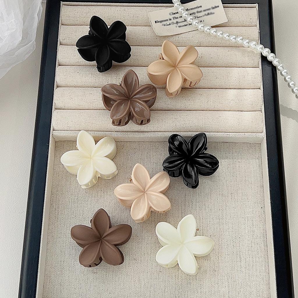 10Pcs Flower Claw Clips Small Matte Tiny Hair Clips for Women, 1.2" Mini for Thin Medium Hair, Cute Hair Accessories