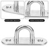 1 Stück 304 Stahl Edelstahl D-Form Bootsdeckenhalter Ring Hochleistungs-Längliche Augenplatte Pad Wandhalterung U-Haken Garagenhängematte