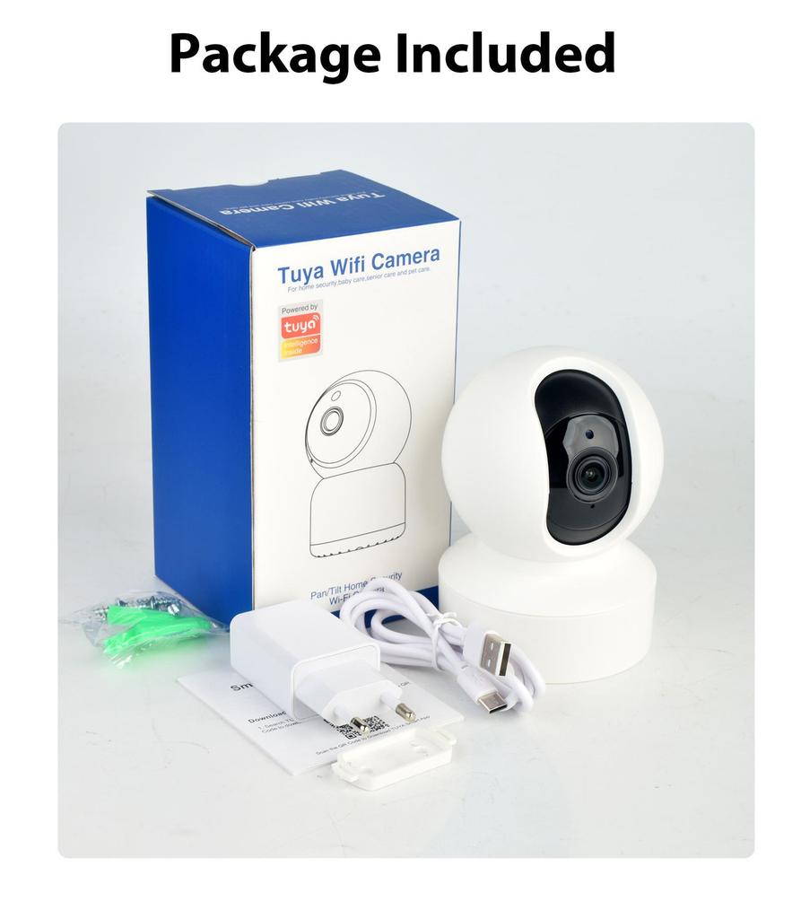 Tuya Smart 1080p Wireless 3MP Camera with Auto Tracking & Two-Way Audio