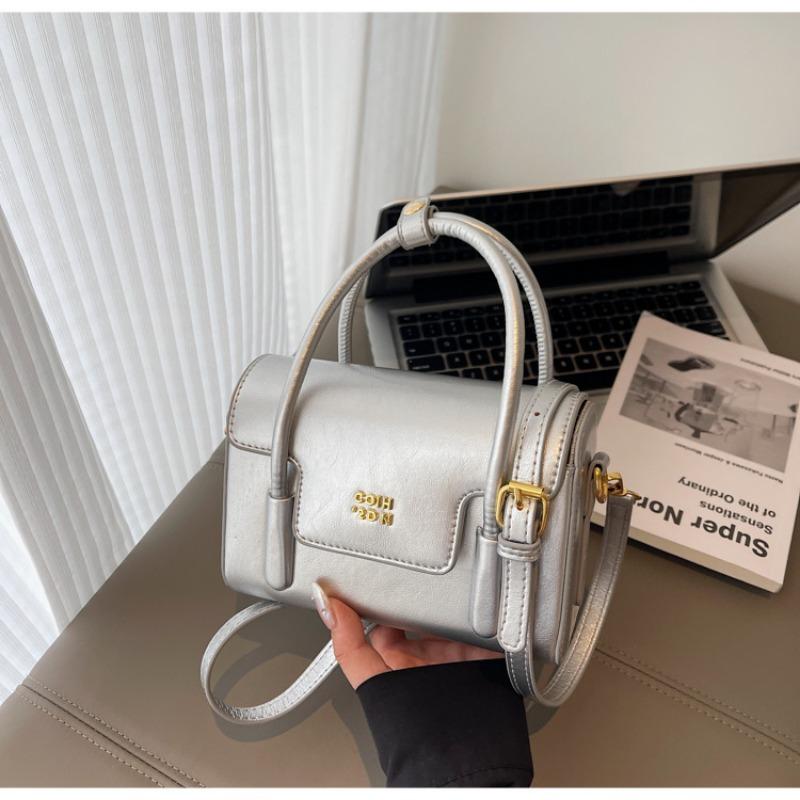 

Премиальная ретро маленькая сумка женская новая весенне-летняя универсальная сумка-мессенджер модная портативная маленькая квадратная сумка серебряный