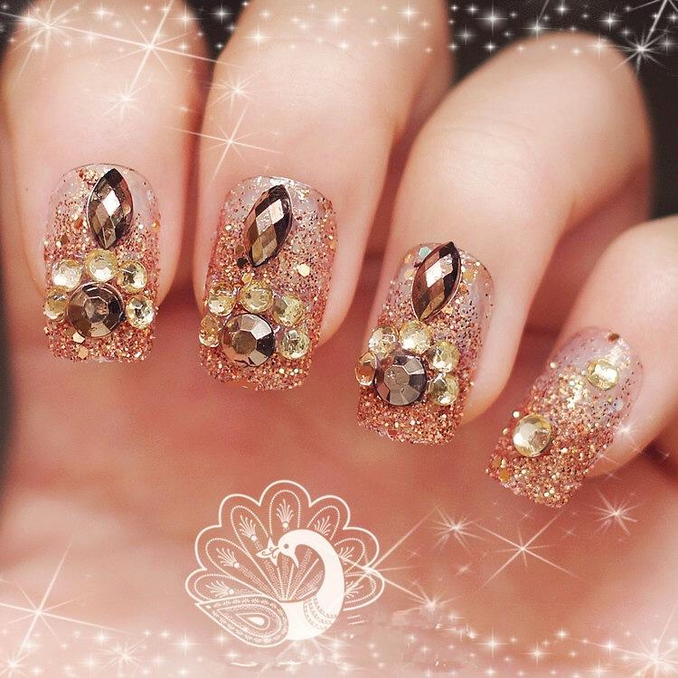 

Removable Bride Manicure Nail Patches - Finished False Fingernails and Wearable Tools