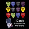 Electric Guitar Pick with Storage Box Acoustic Music Picks Plectrum 0.58/0.71/0.81/0.96/1.20/1.50mm Thickness Guitar Accessories