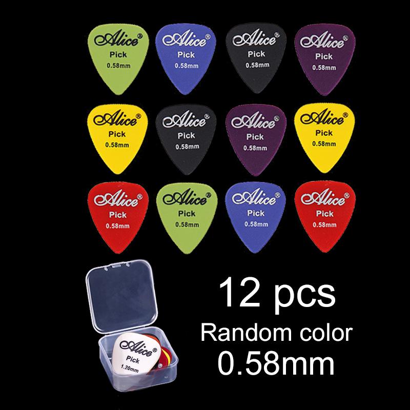 Electric Guitar Pick with Storage Box Acoustic Music Picks Plectrum 0.58/0.71/0.81/0.96/1.20/1.50mm Thickness Guitar Accessories