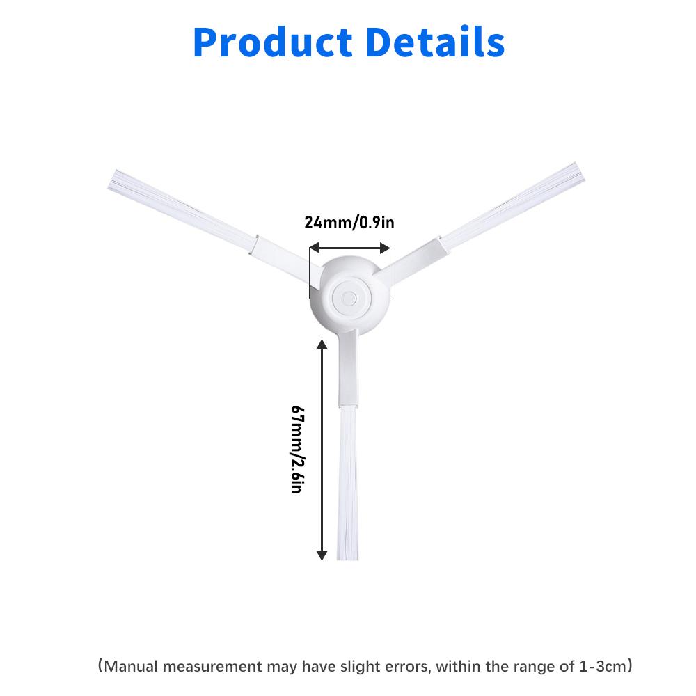 Replacement Side Brush For Xiaomi E12 E10 B112 S20 D106 E10C 3C Plus C103 3C Enhanced Edition Vacuum Cleaner Consumables Part