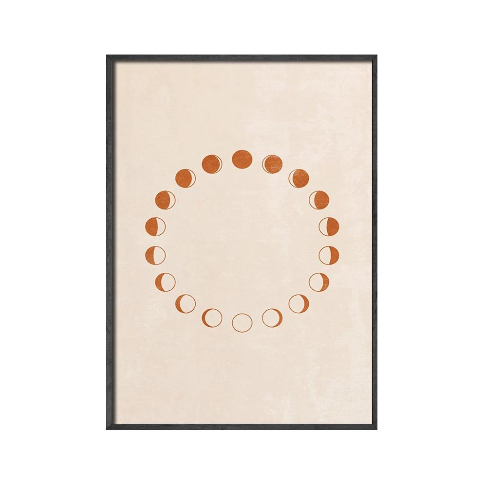 

Солнце Луна Принт Бохо Спальня Декор Современный Минималистский Плакат Середины Века Гостиная Холст Картины Терракотовые Настенные Художественные Фотографии 40x50cm No Framed