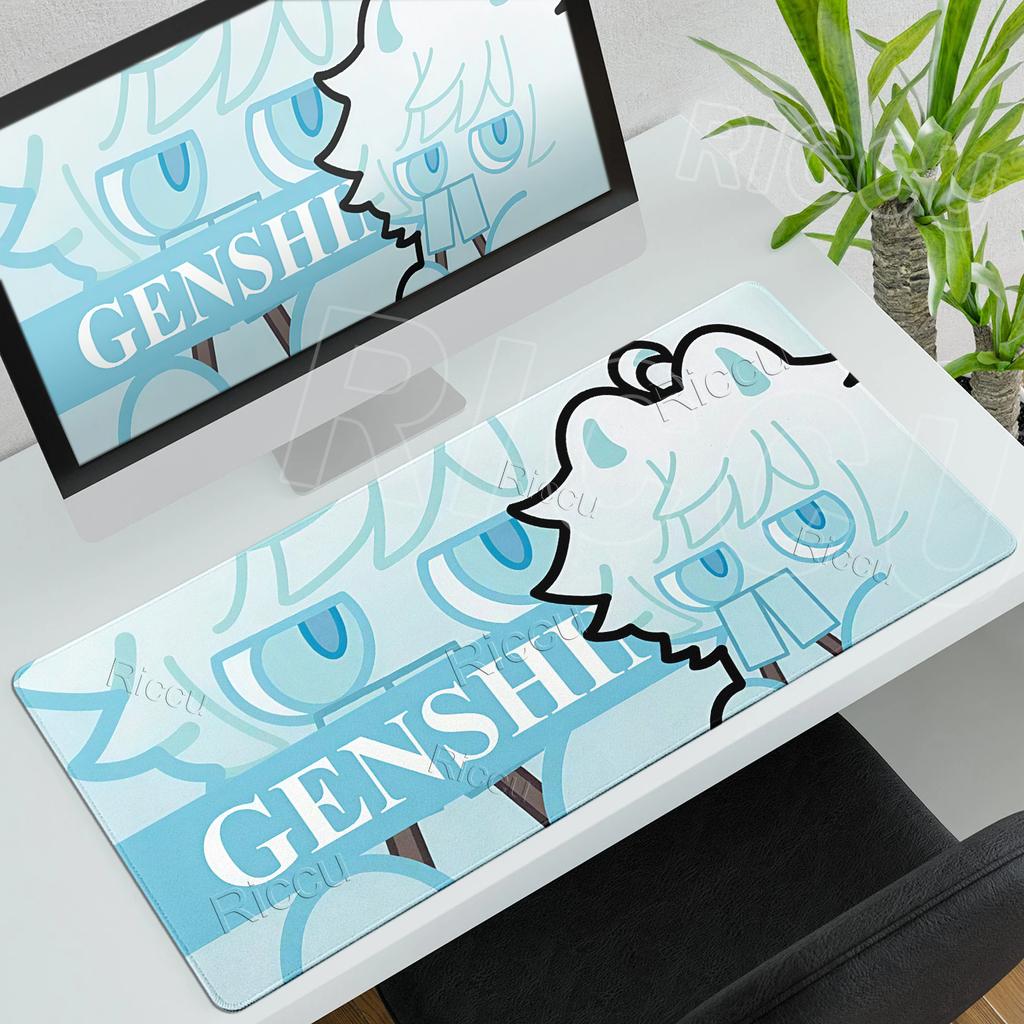 Mouse Pads Extended Genshin Impact Aesthetics Minimalist Gamer Accessories Computer Keyboard Mat Nonslip Rubber Pad Lockedge Rug