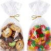 Christmas Flat-Bottom OPP Packaging Bag, Transparent 3D Design for Toast, Gifts, Candy