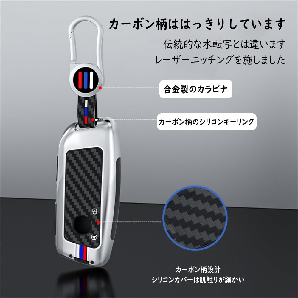 KUNIO BMW Key Case Key Holder Car Silicone Fluorescent Alloy XM iX I7 7